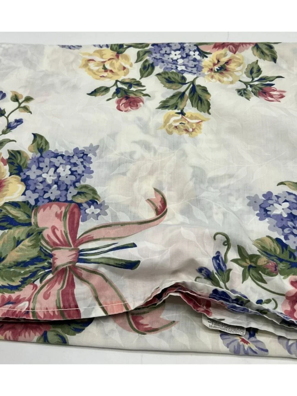 Vintage Cannon Jumeau Floral No Iron Individual Flat Sheet Whimsical Bedding